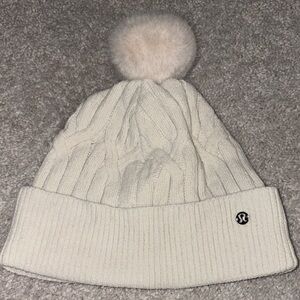 Lululemon Cable Knit Pom-Pom Beanie
